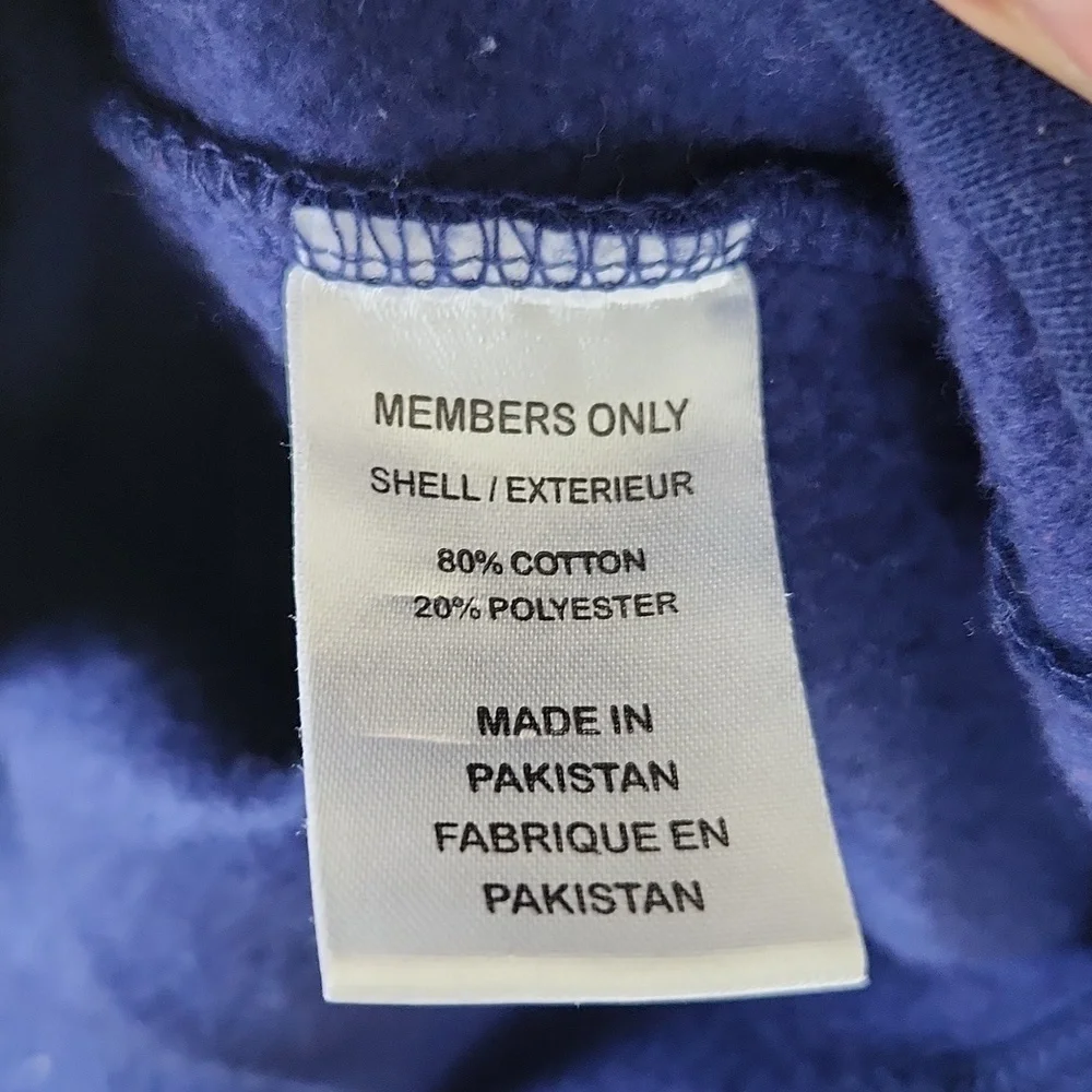 Members Only | EUC Blue Basic Fleece Full Zip Jacket Size Men's L‎